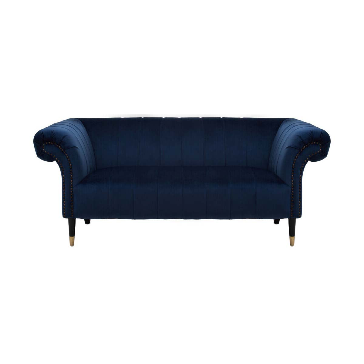 Siena Two Seat Midnight Blue Velvet Sofa