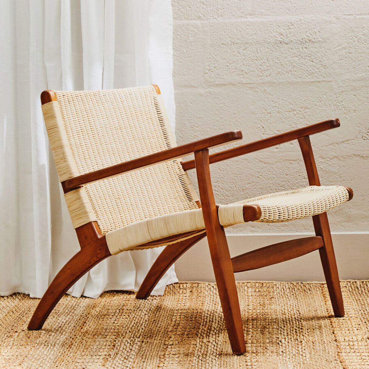 Java Woven Chair In Natural Rattan