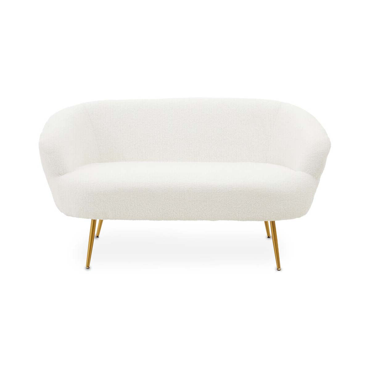 Yazmin Two Seat Sofa With Gold Finish Legs