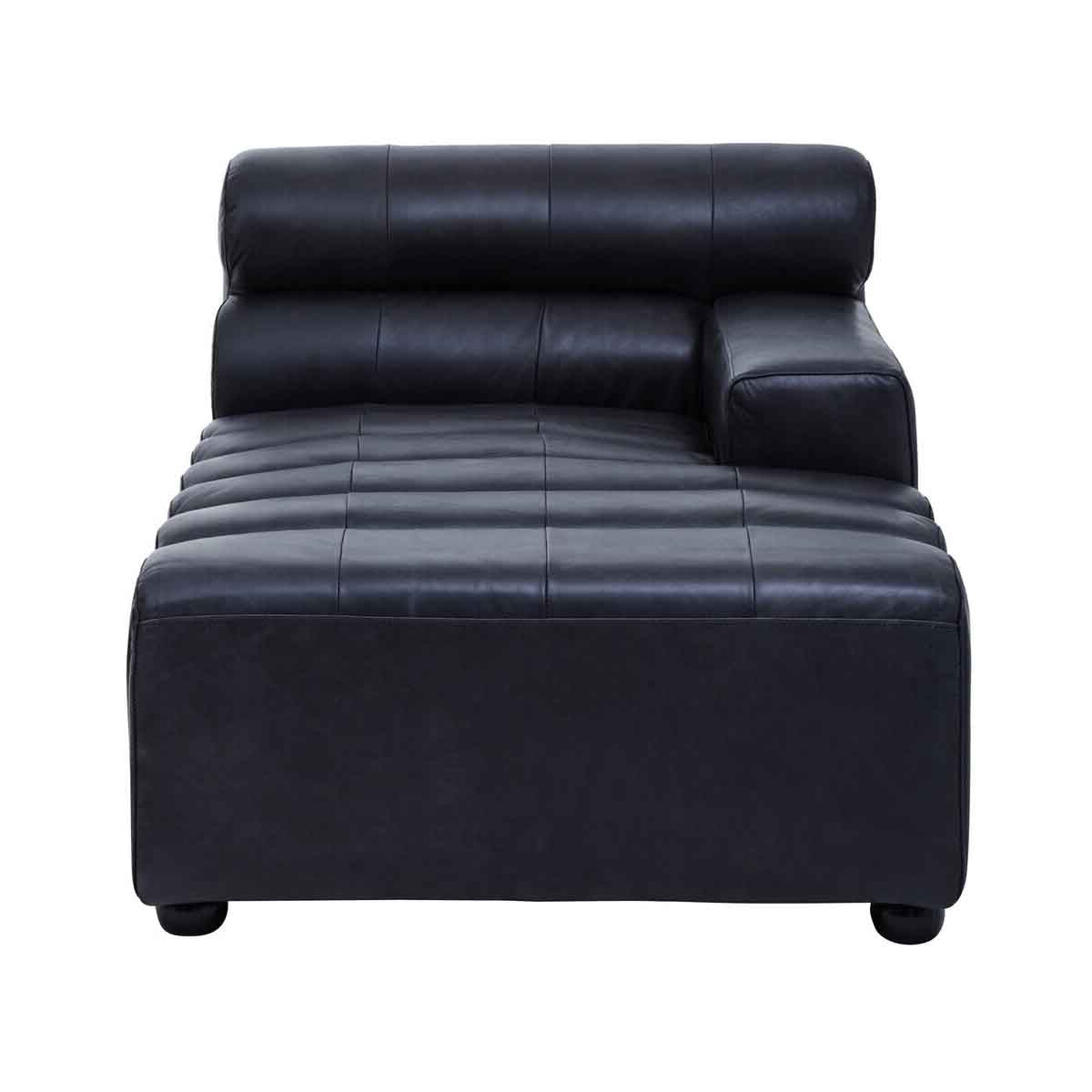 King Right Arm Leather Modular Chaise