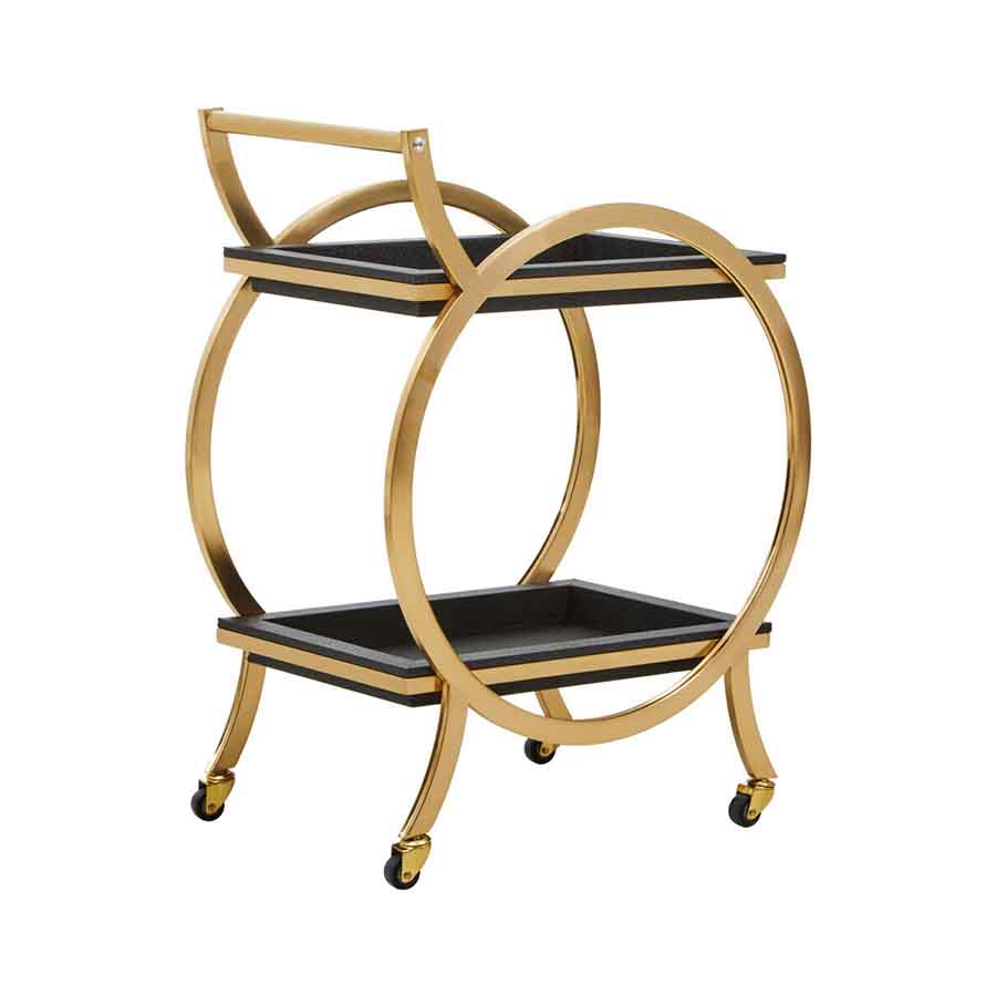 Cardoba Two Tier Black Serving Trolley