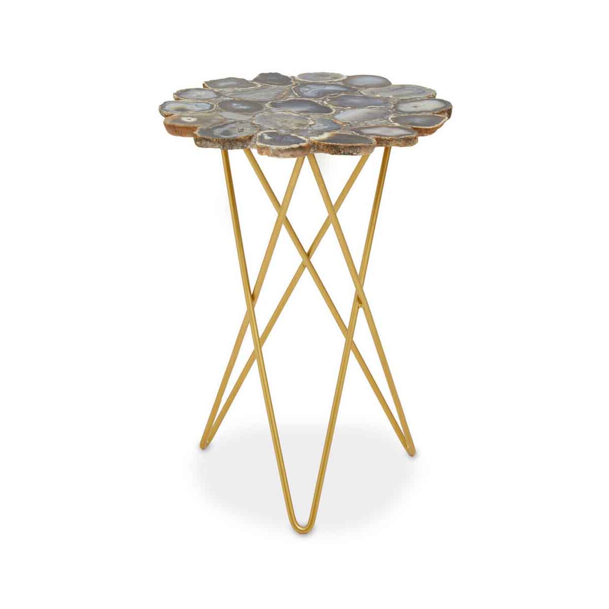 Jaipur Side Table with Agate Top