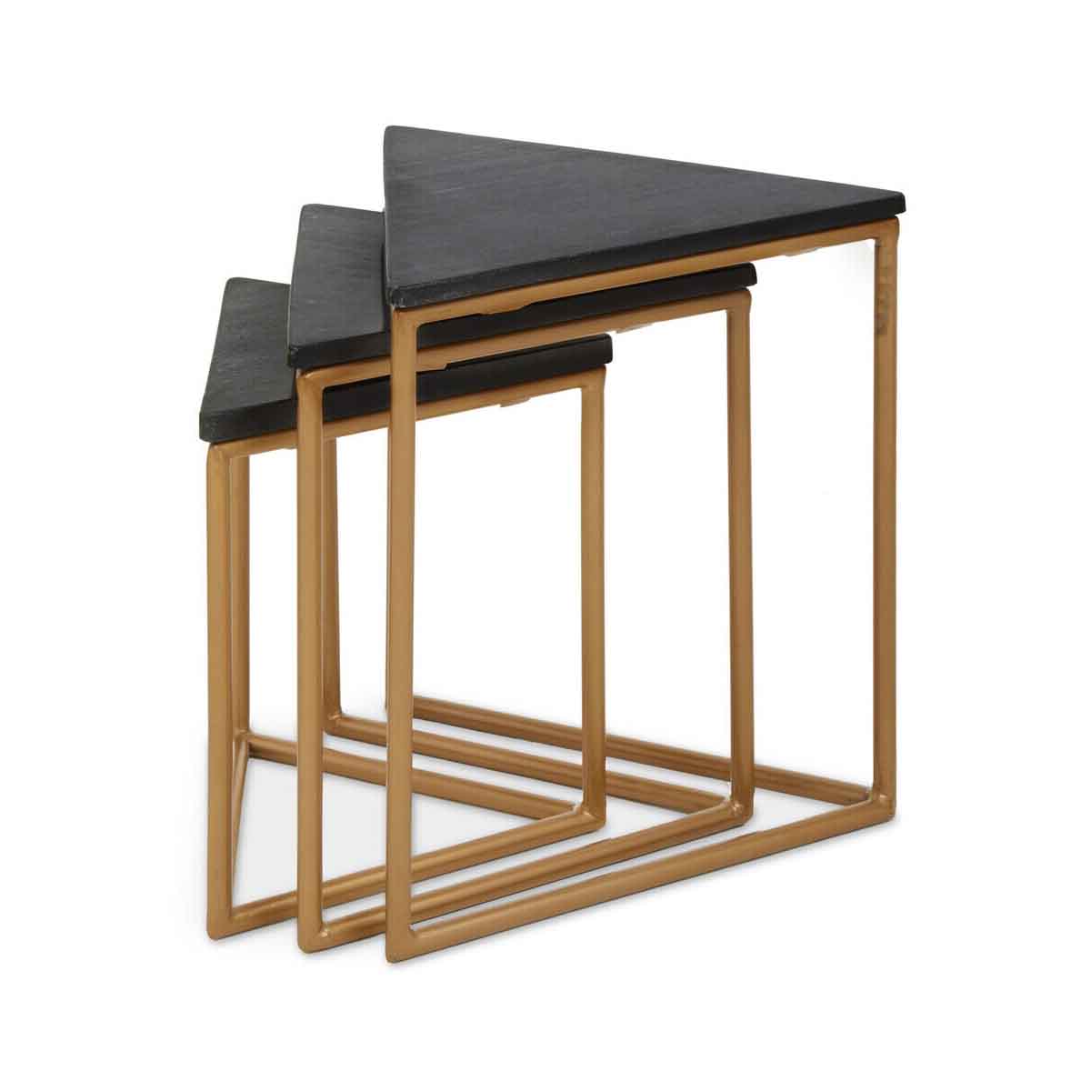 Varana Nest Of Three Triangular Tables