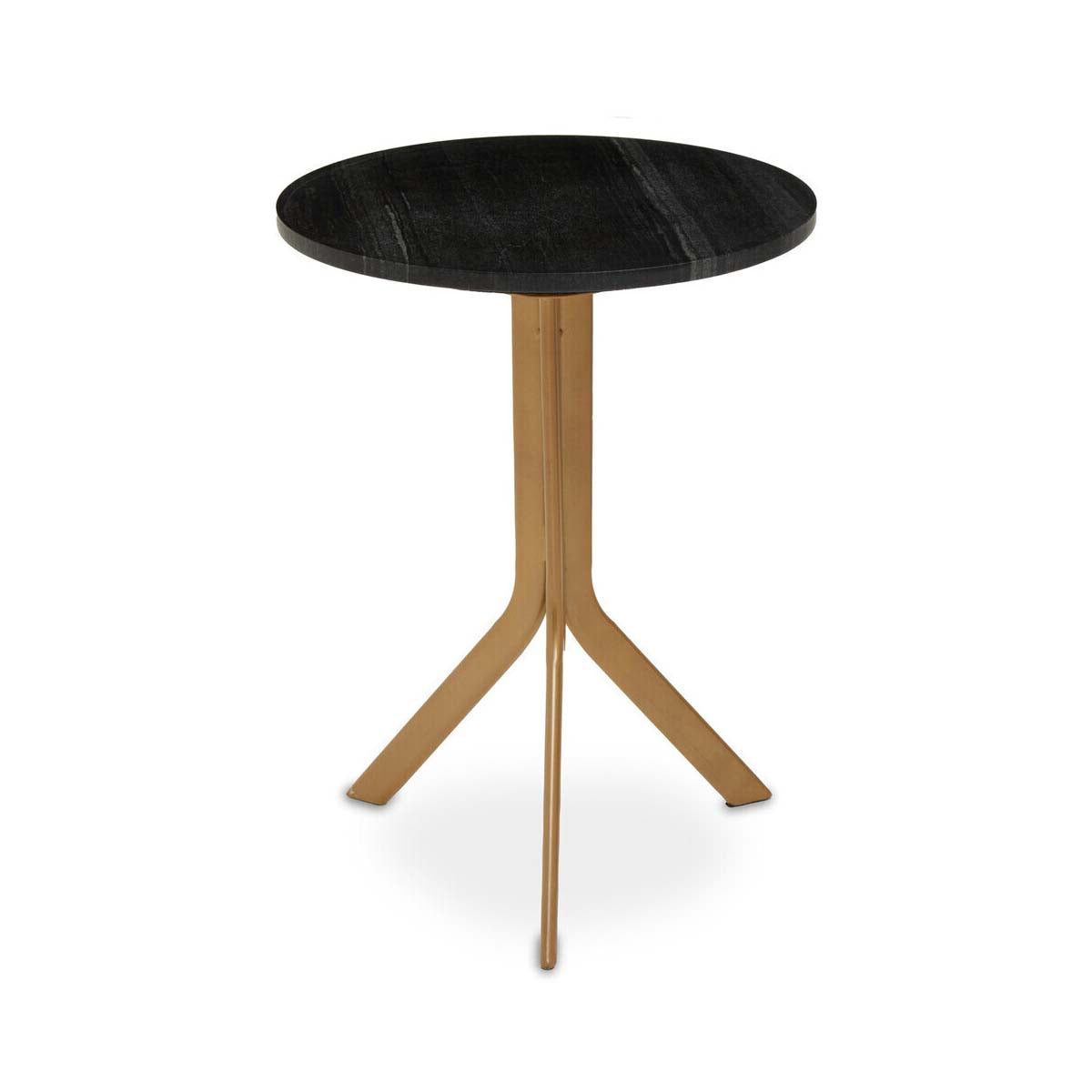 Varana Round Black Marble Top Table