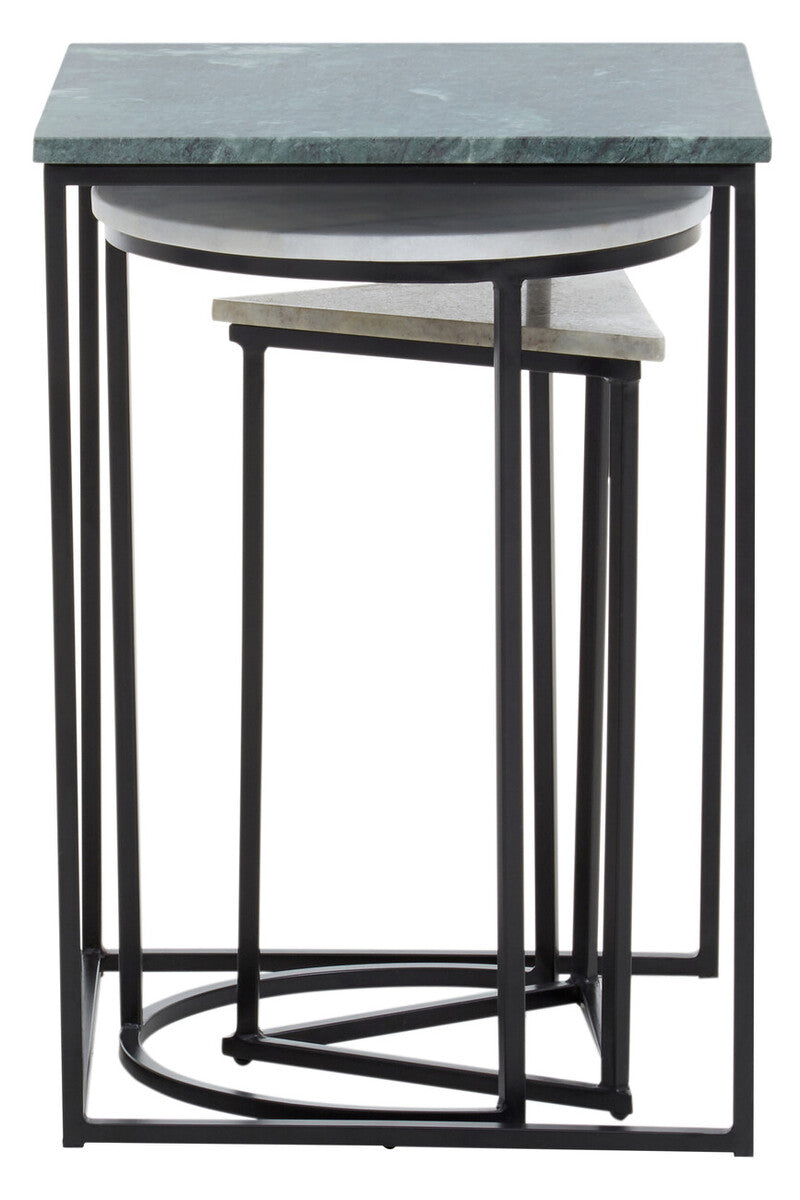 Mandoli Nest Of 3 Assorted Marble Tables