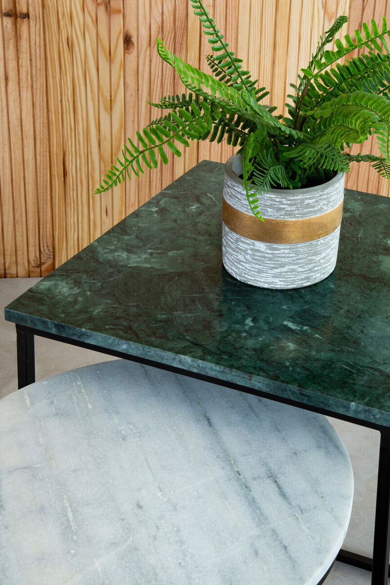 Mandoli Nest Of 3 Assorted Marble Tables