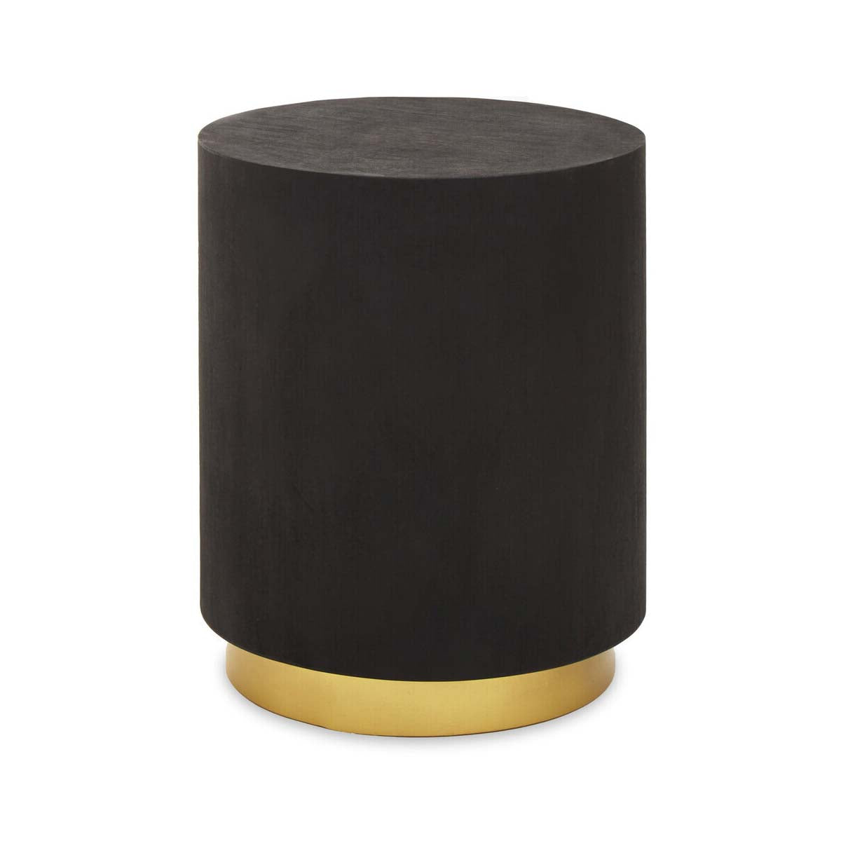 Naro Black And Gold Concrete Look Side Table