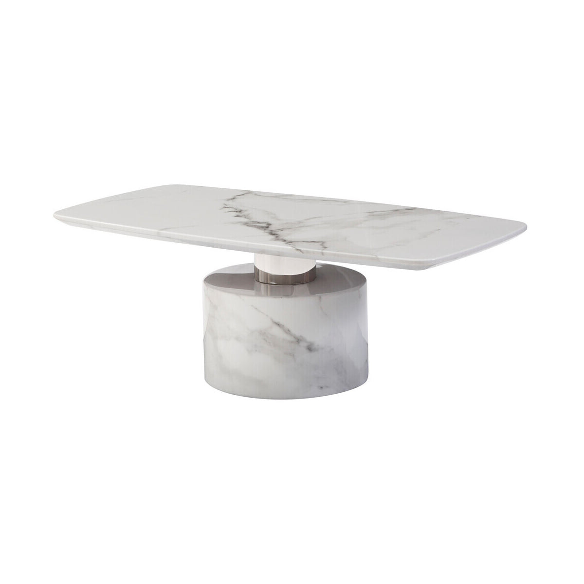 Sesto White Marble Coffee Table