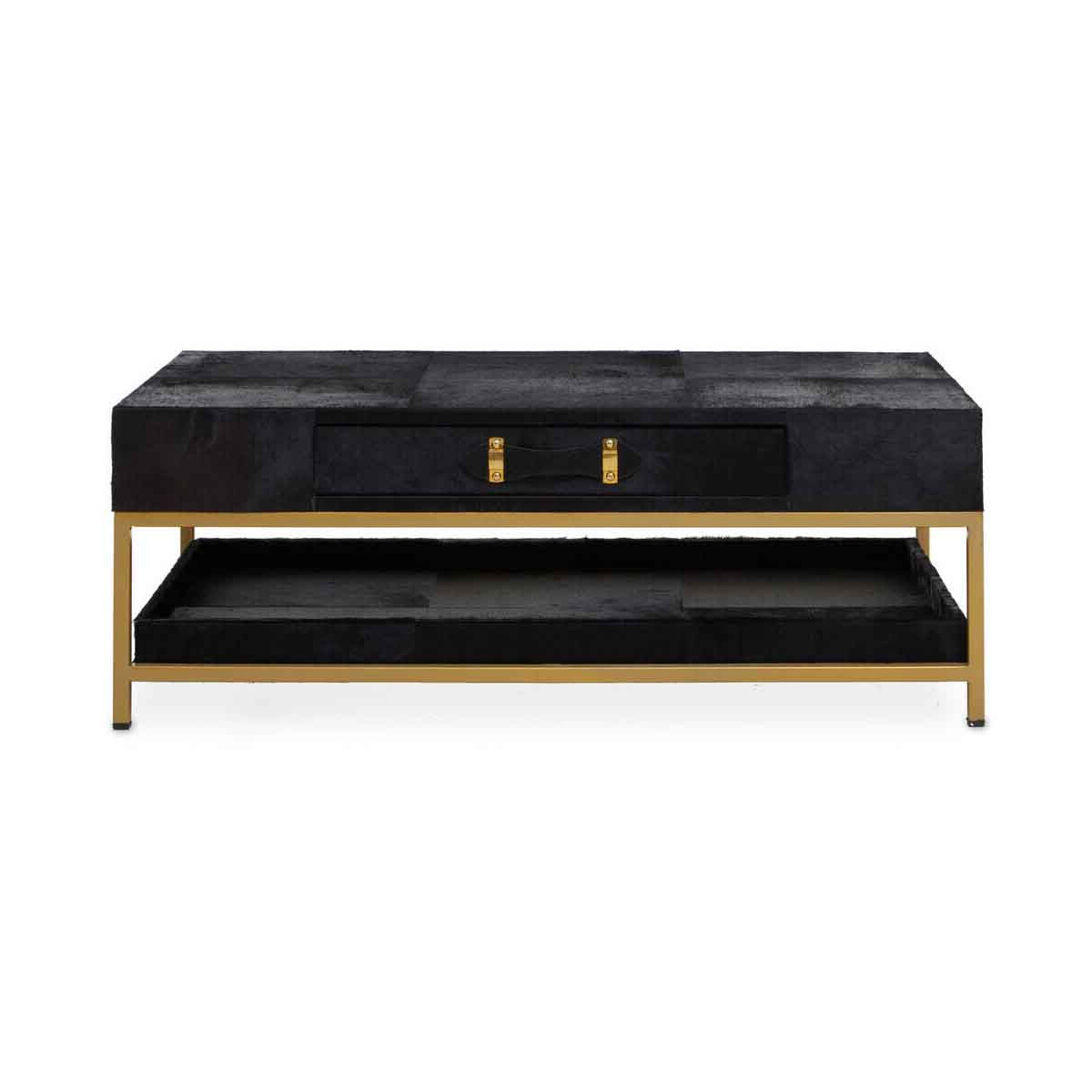 Kensington Townhouse Hair On Hide Black And Gold Coffee Table