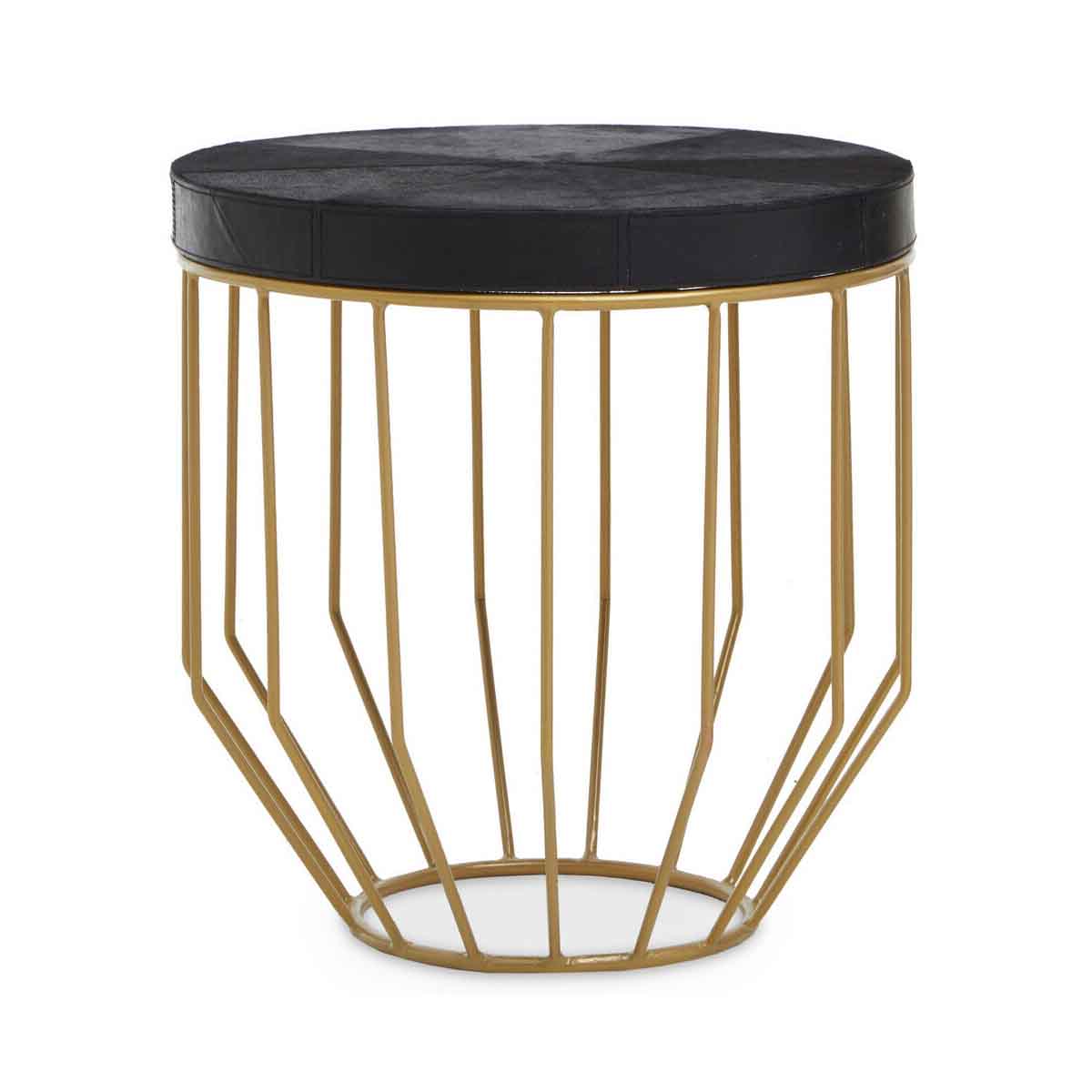 Kensington Townhouse Hair On Hide Round Side Table