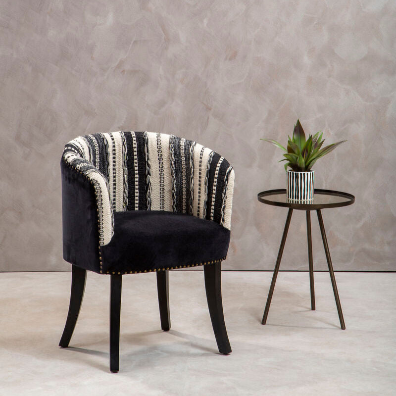 Cefena Black and White Chair