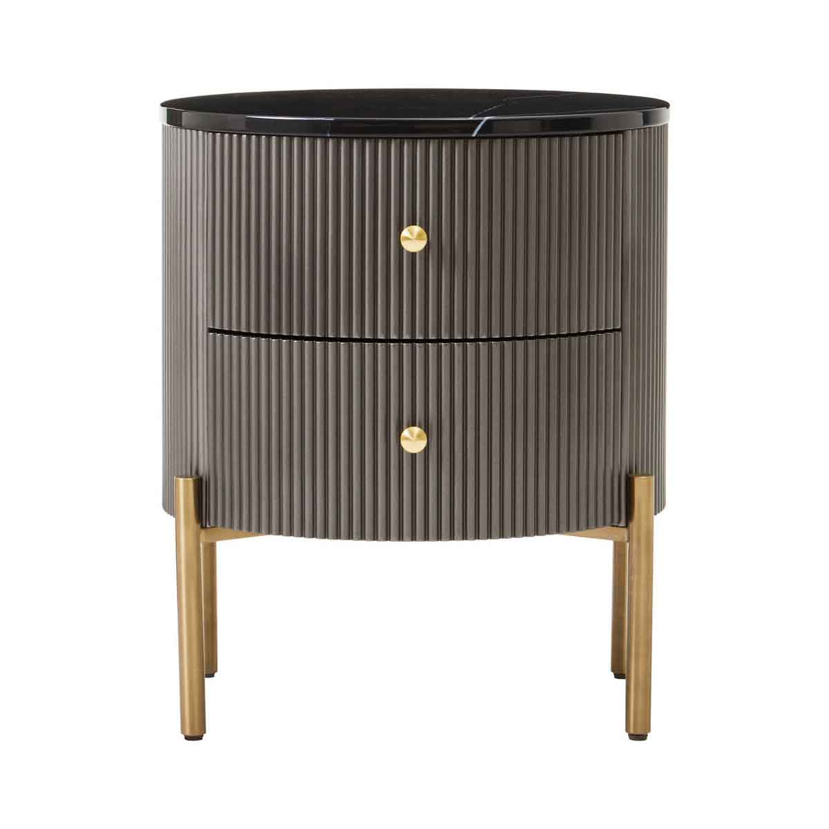 Dervio Two Drawer Marble Top Chest