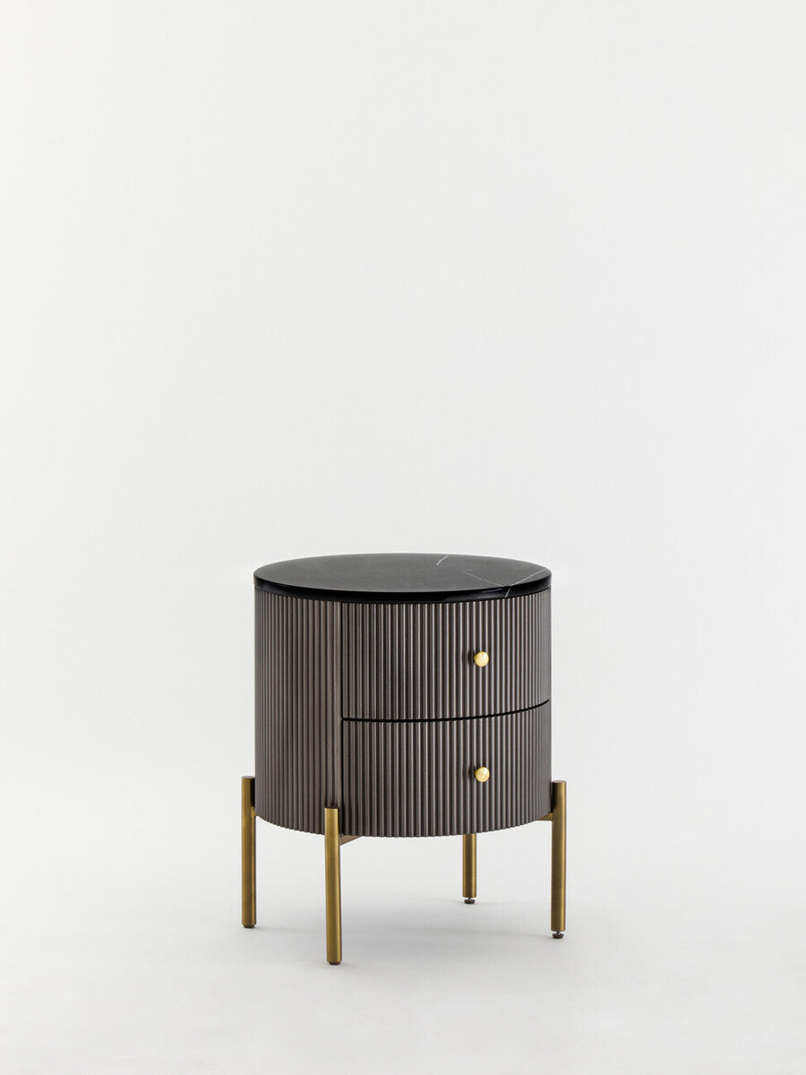 Dervio Two Drawer Marble Top Chest