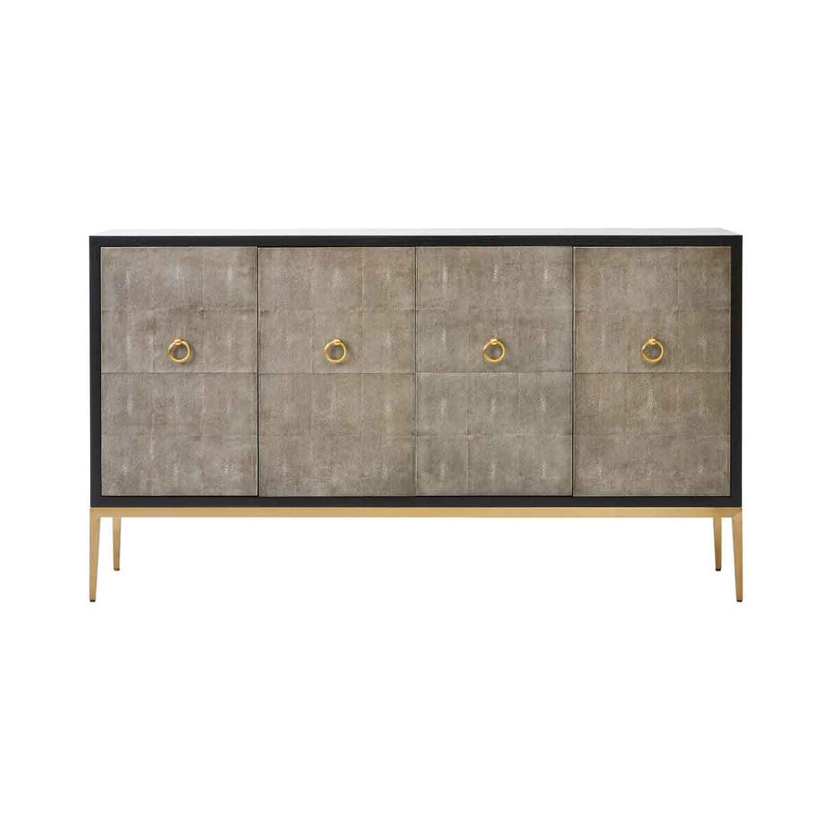 Deruta Grey Shagreen Effect Sideboard