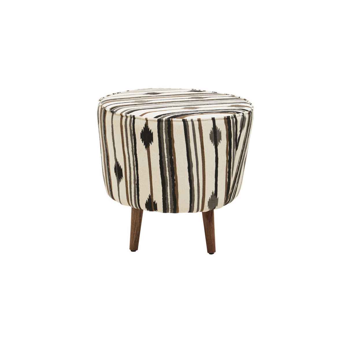 Cefena Linear Diamond Pattern Footstool