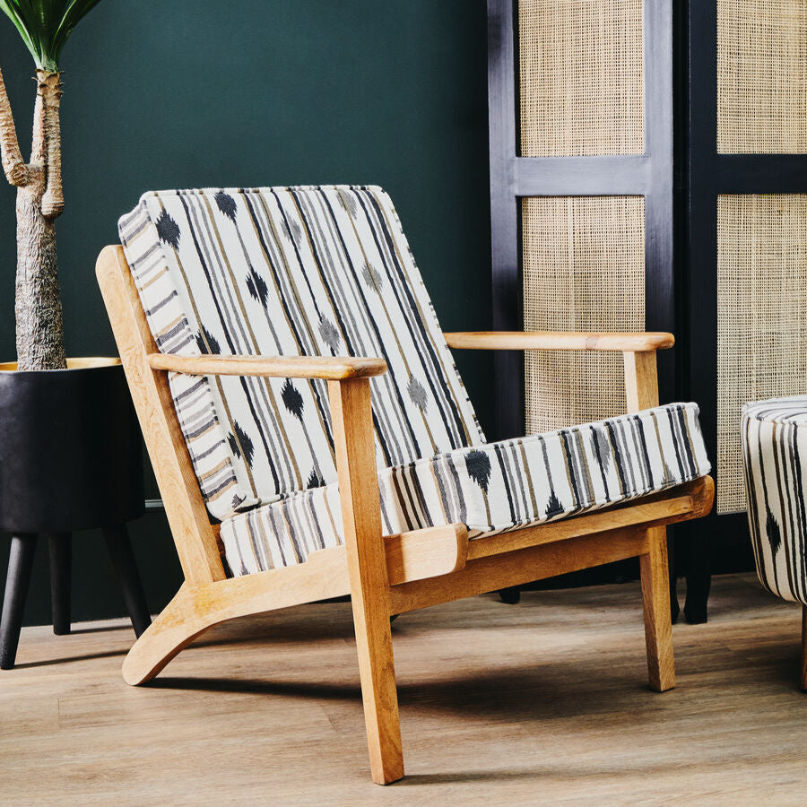 Cefena Armchair With Angular Arms