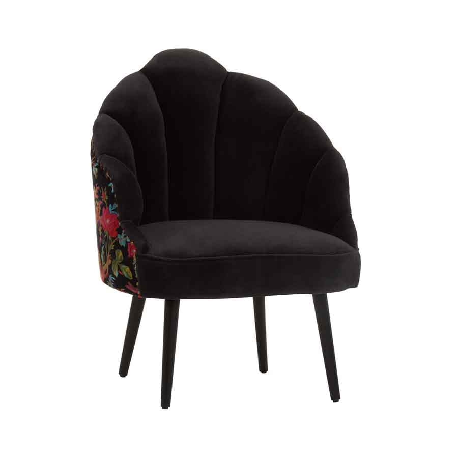 Cefena Peacock Design Scalloped Chair