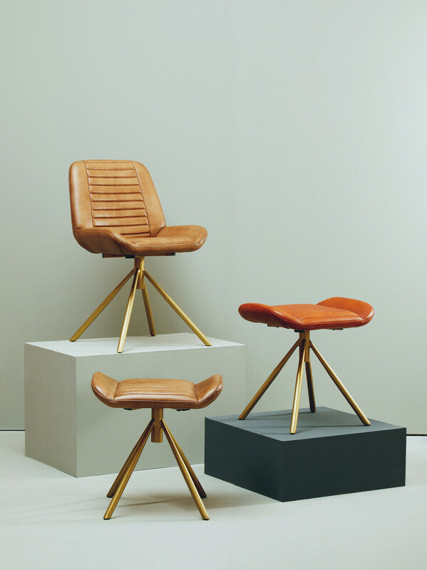 Buffalo Leather Footstool - 3 Colours