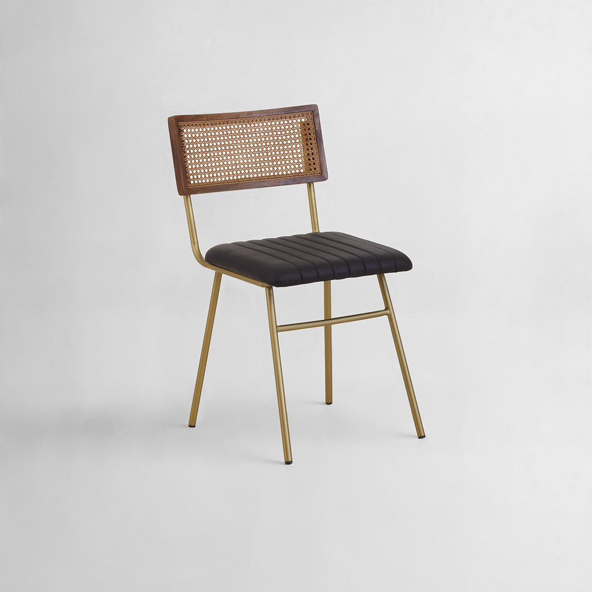 Buffalo Black Leather Dining Chair