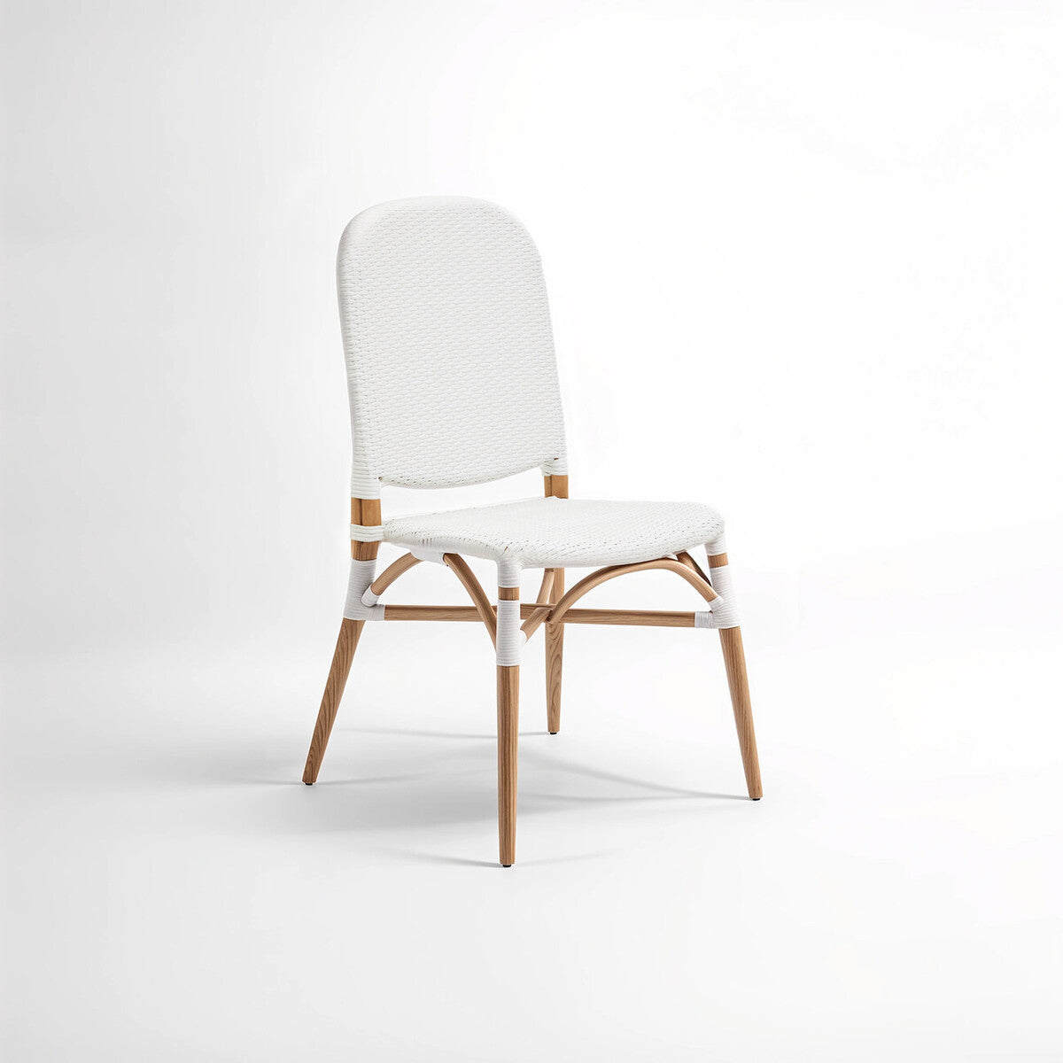 Manado Natural and White Rattan Dining Chair