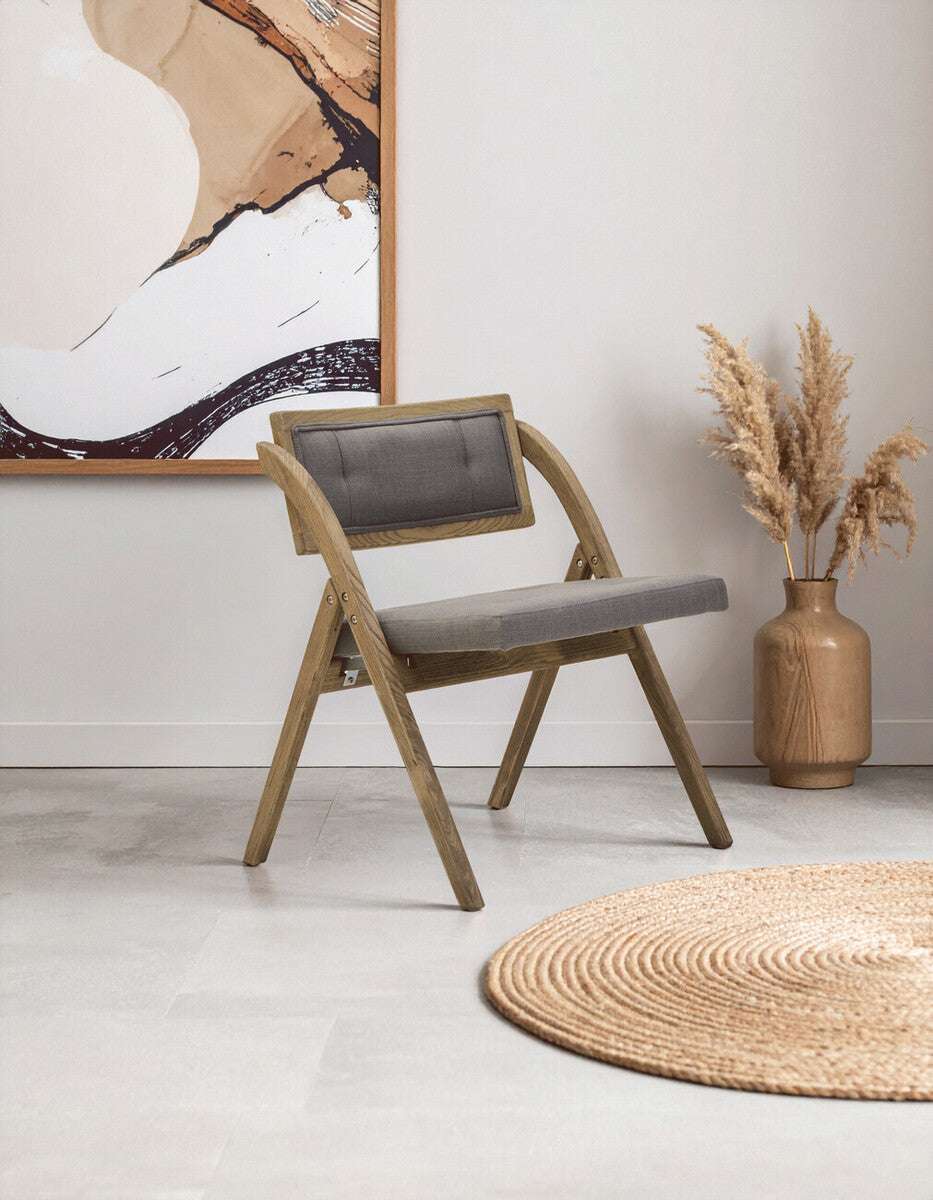 Cebu Grey Wash Elm Wood Folding Chair