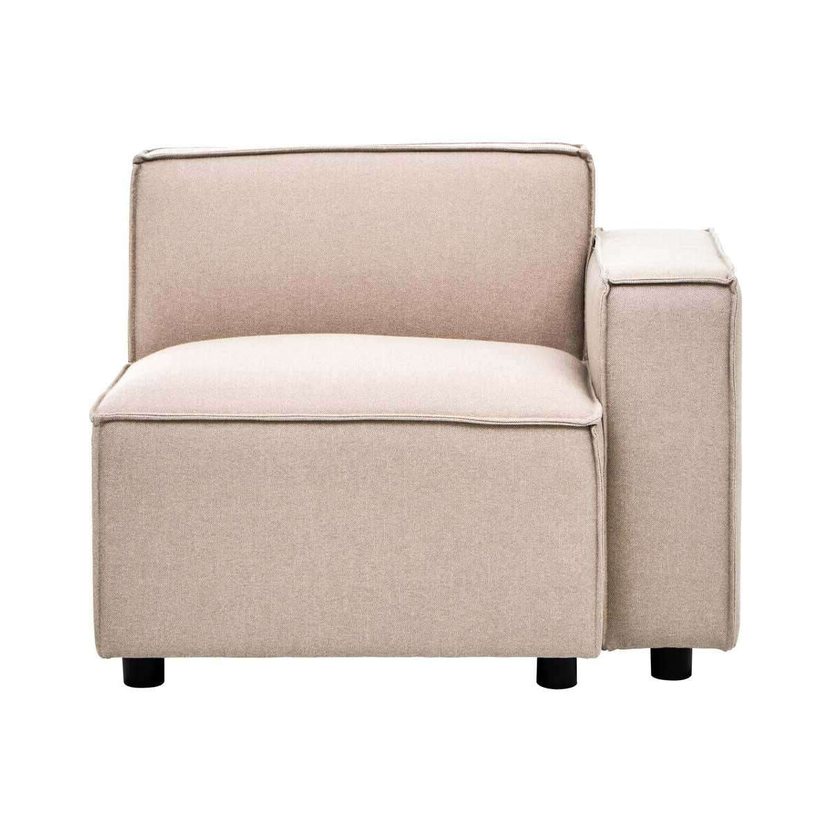 Toulouse Natural Fabric Left Arm Sofa