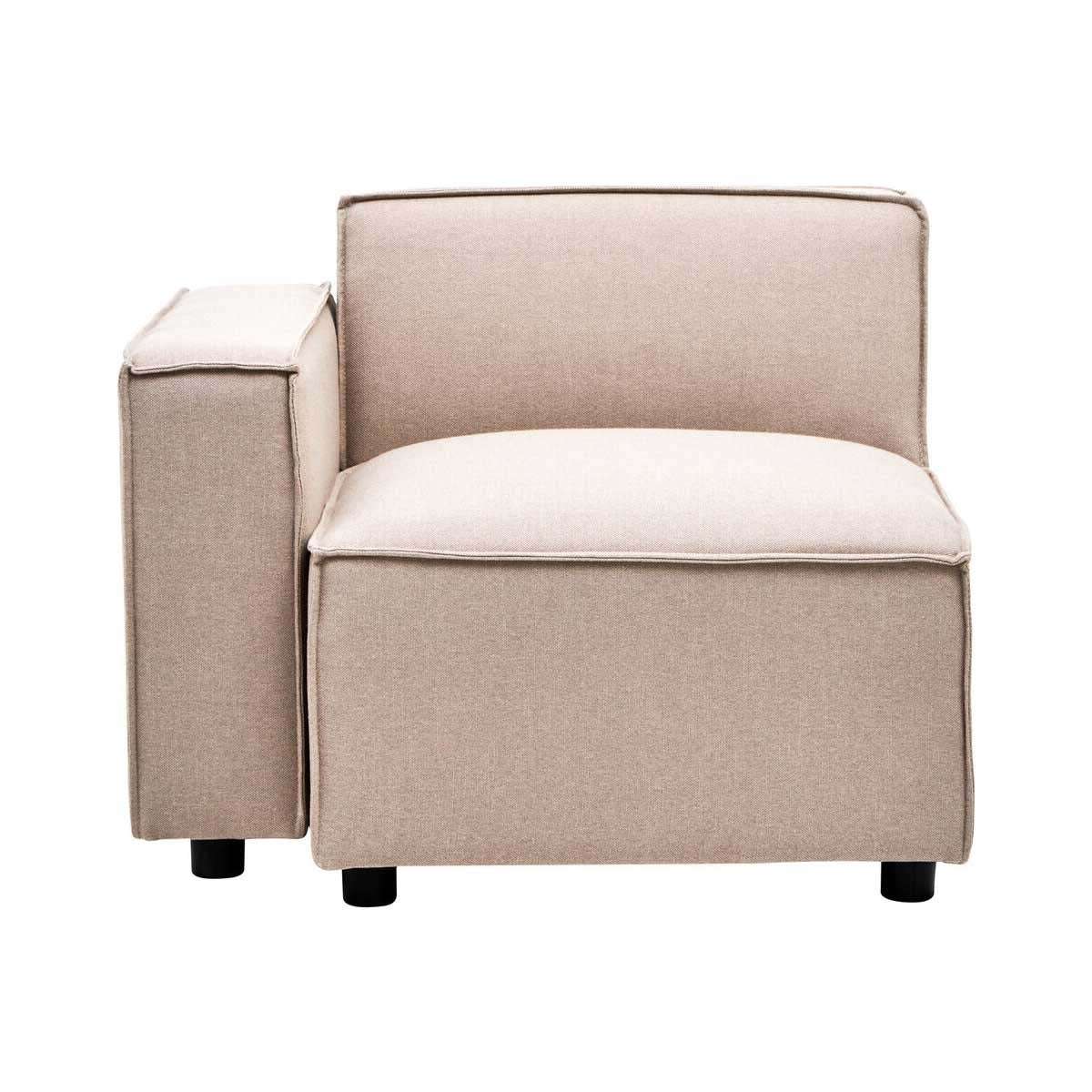 Toulouse Natural Fabric Right Arm Sofa