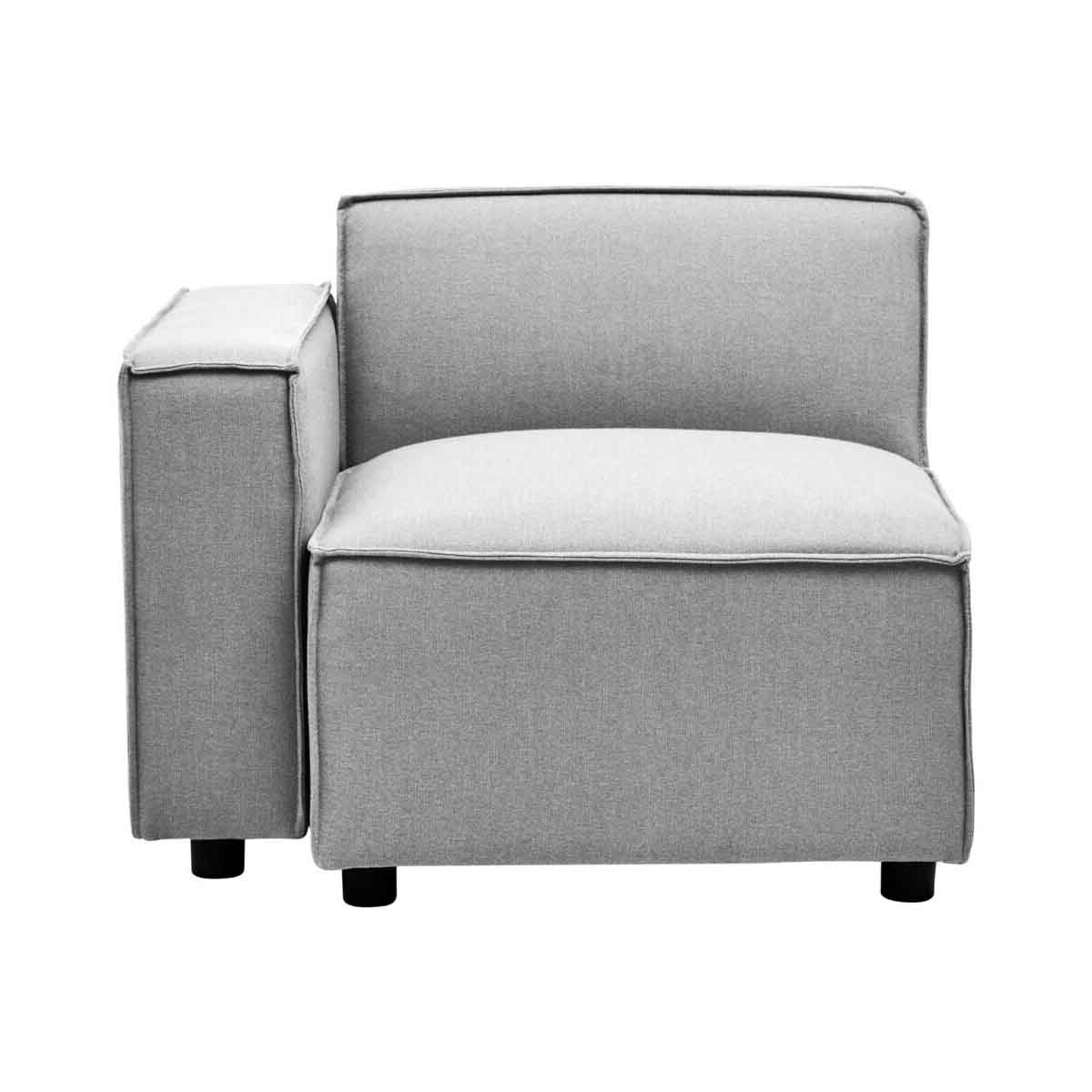 Toulouse Grey Fabric Right Arm Sofa