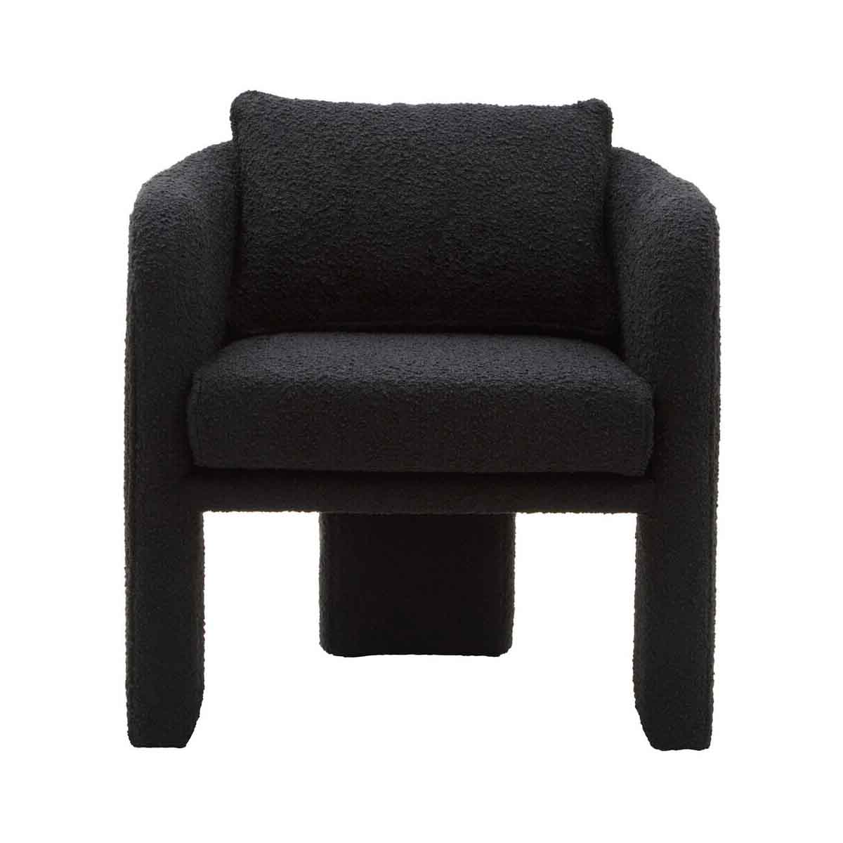 Ozzero Black Boucle Fabric Armchair
