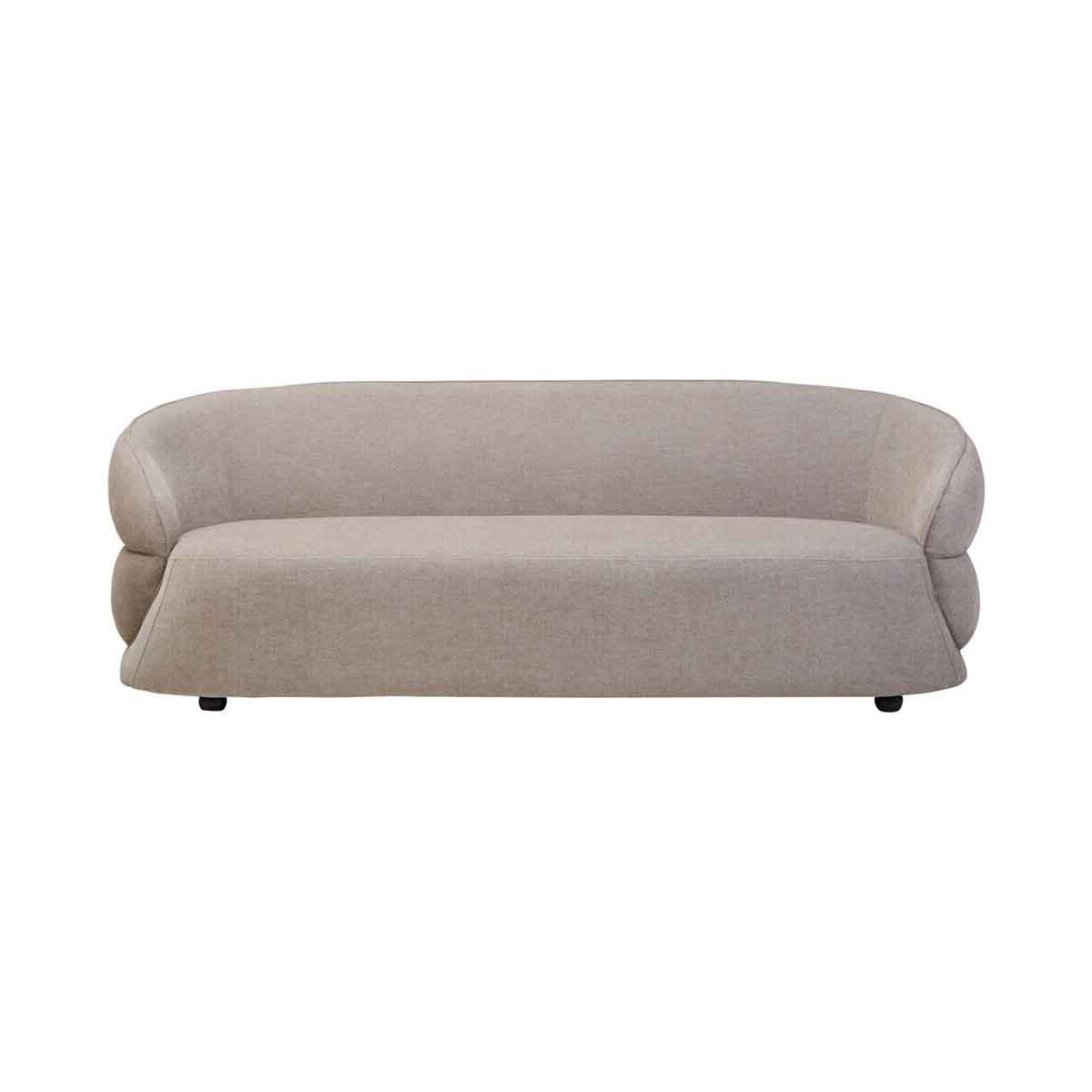 Daphne Curve Chenille Effect Taupe Three Seater Sofa