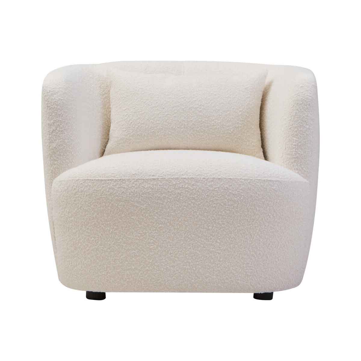 Bruge Textured Cream Curved Chair