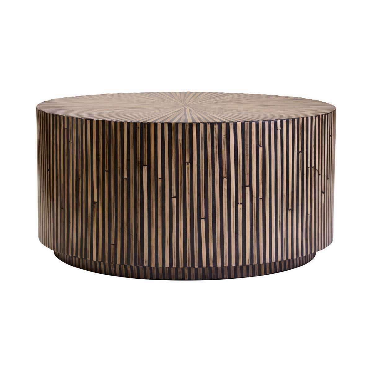 Bambusa Bamboo Inlay Round Coffee Table