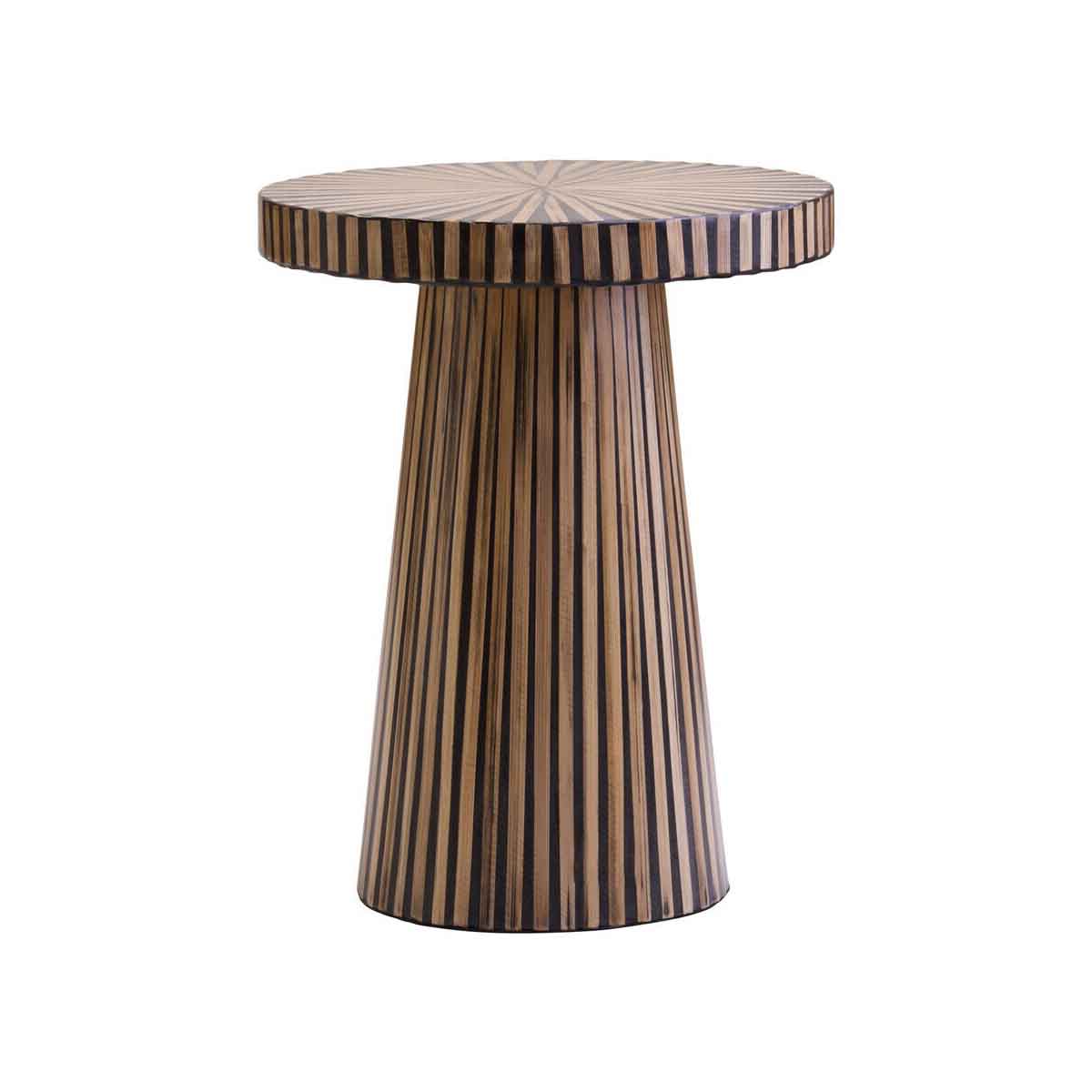 Bambusa Bamboo Inlay Round Side Table