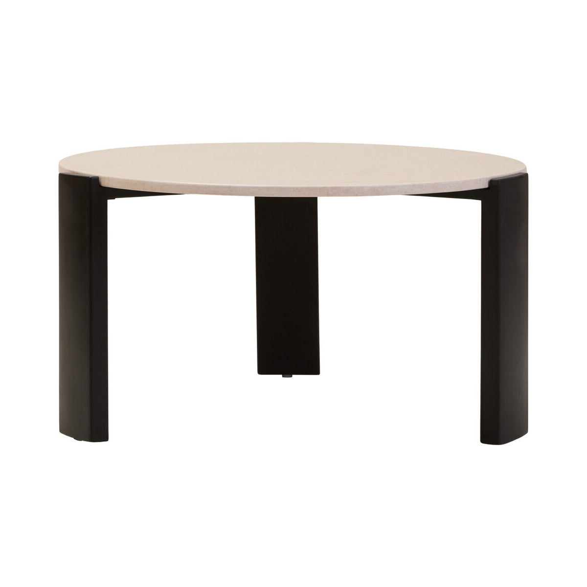 Palermo Round Cream Marble Top Large Coffee Table