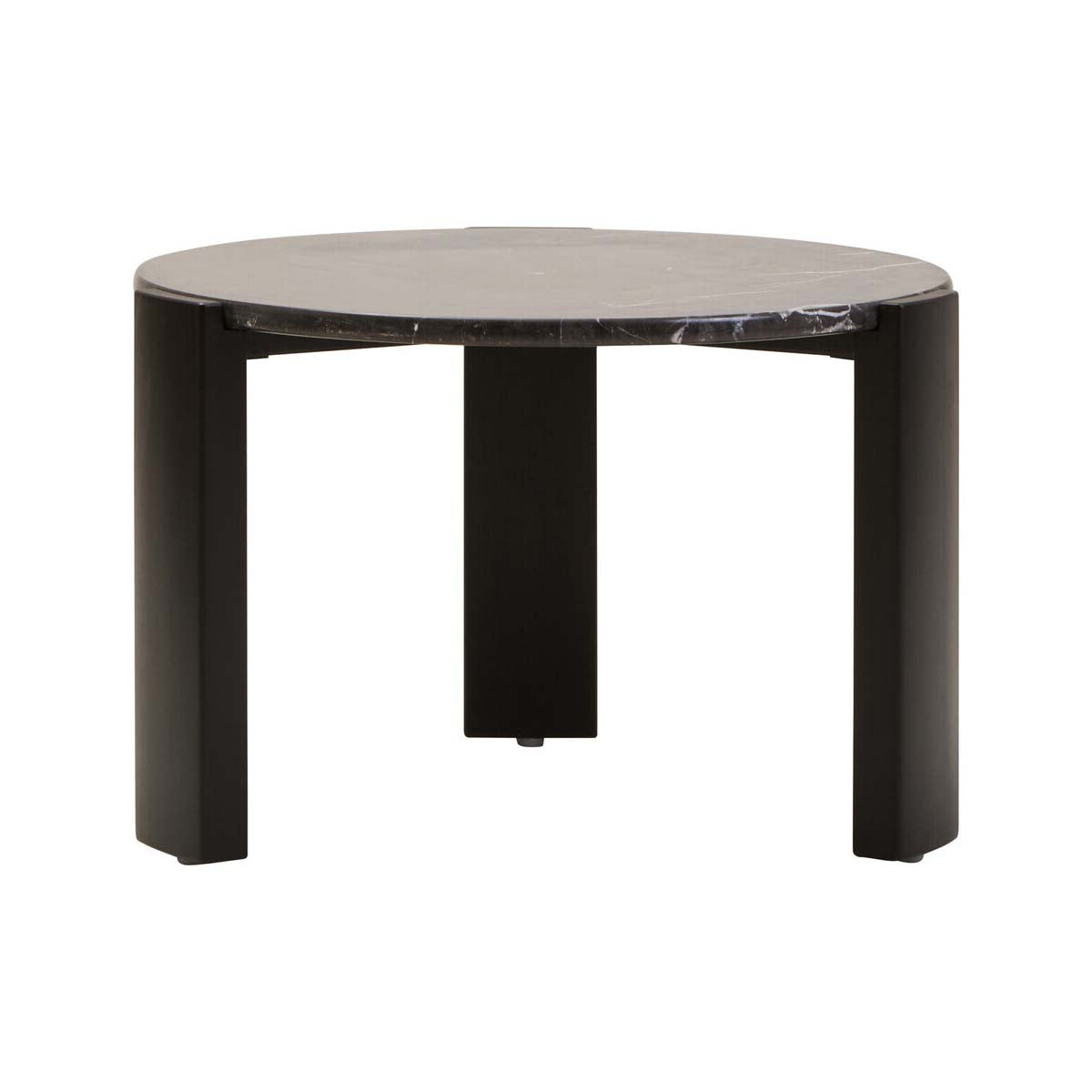 Palermo Round Black Marble Top Small Coffee Table