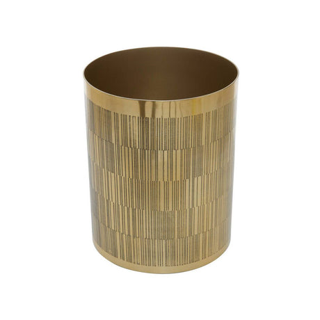 Allegra Gold Finish Aluminium Round Waste Bin