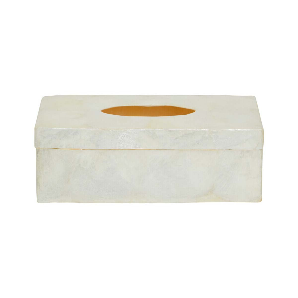Palu White Sea Shell Tissue Box