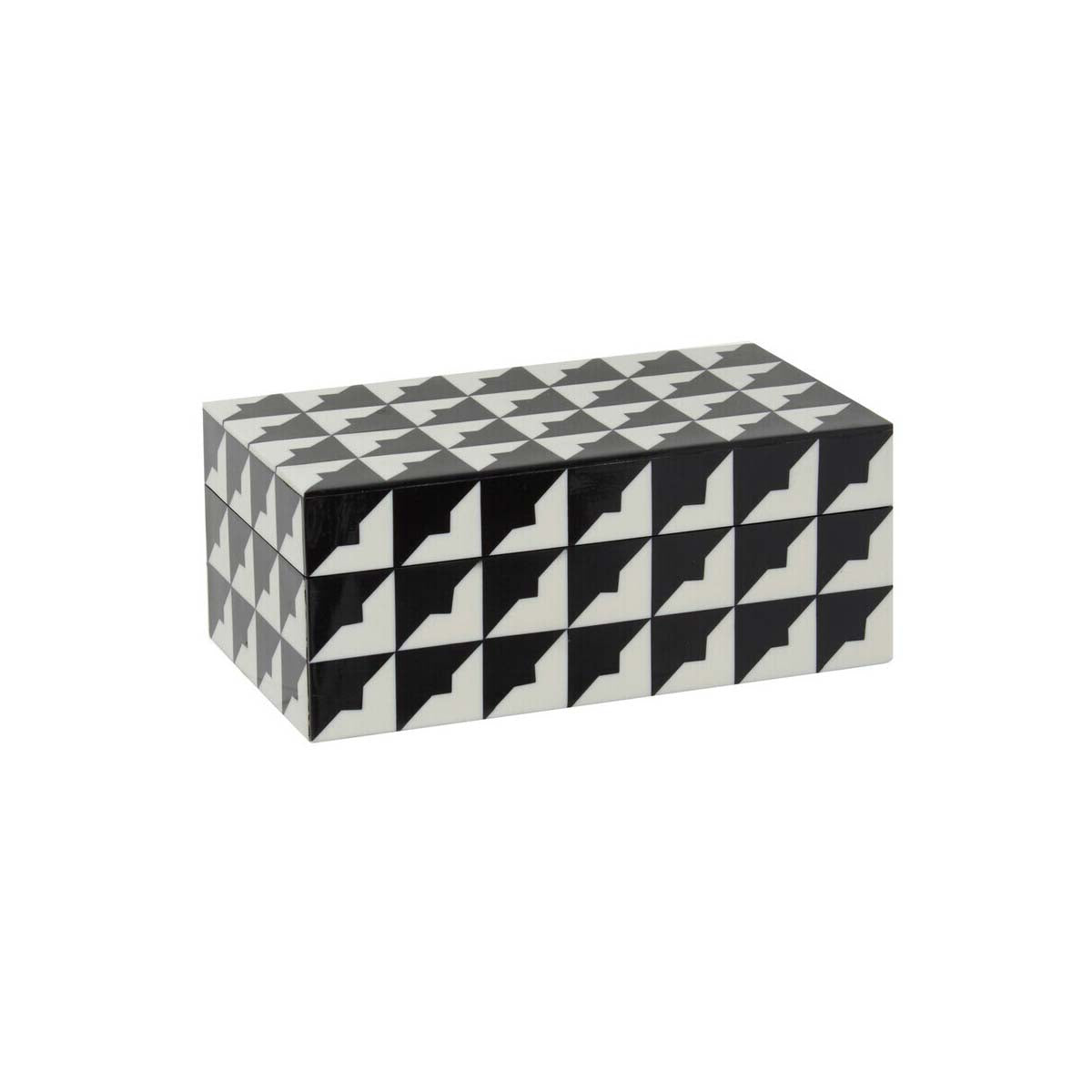 Davino Small Black and White Trinket Box