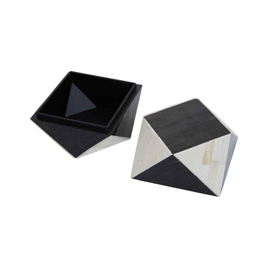 Donato Black and White Small Trinket Box