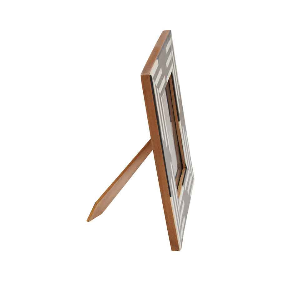 Donato 5in x 7in Black and White Stripe Photo Frame