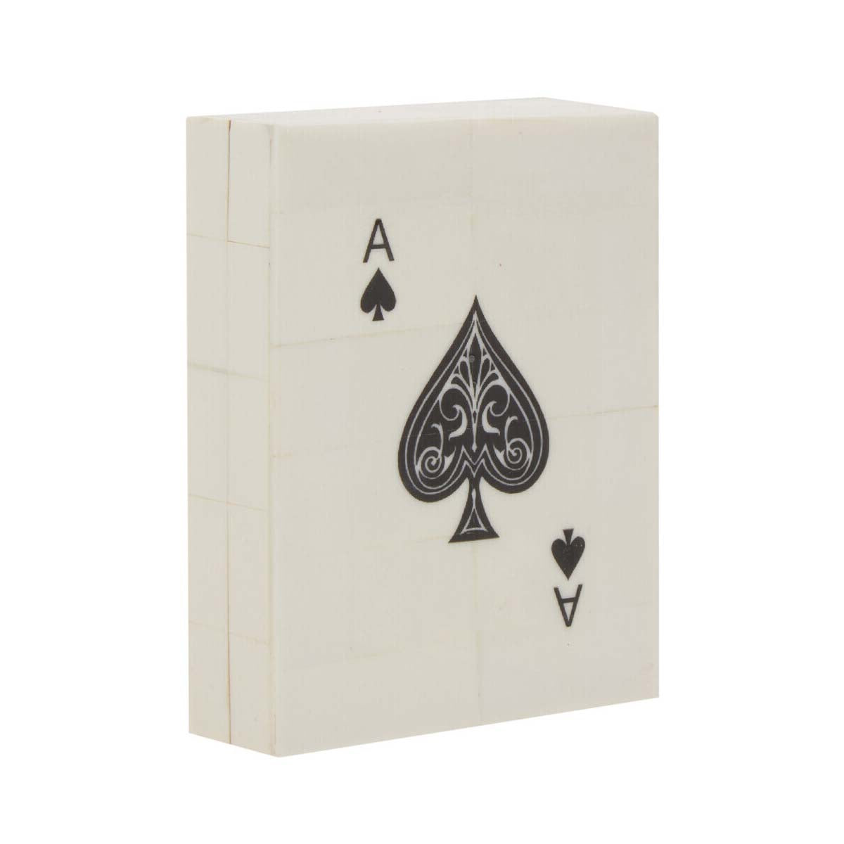 Churchill Games Cream and Black Single Card Box with Playing Cards