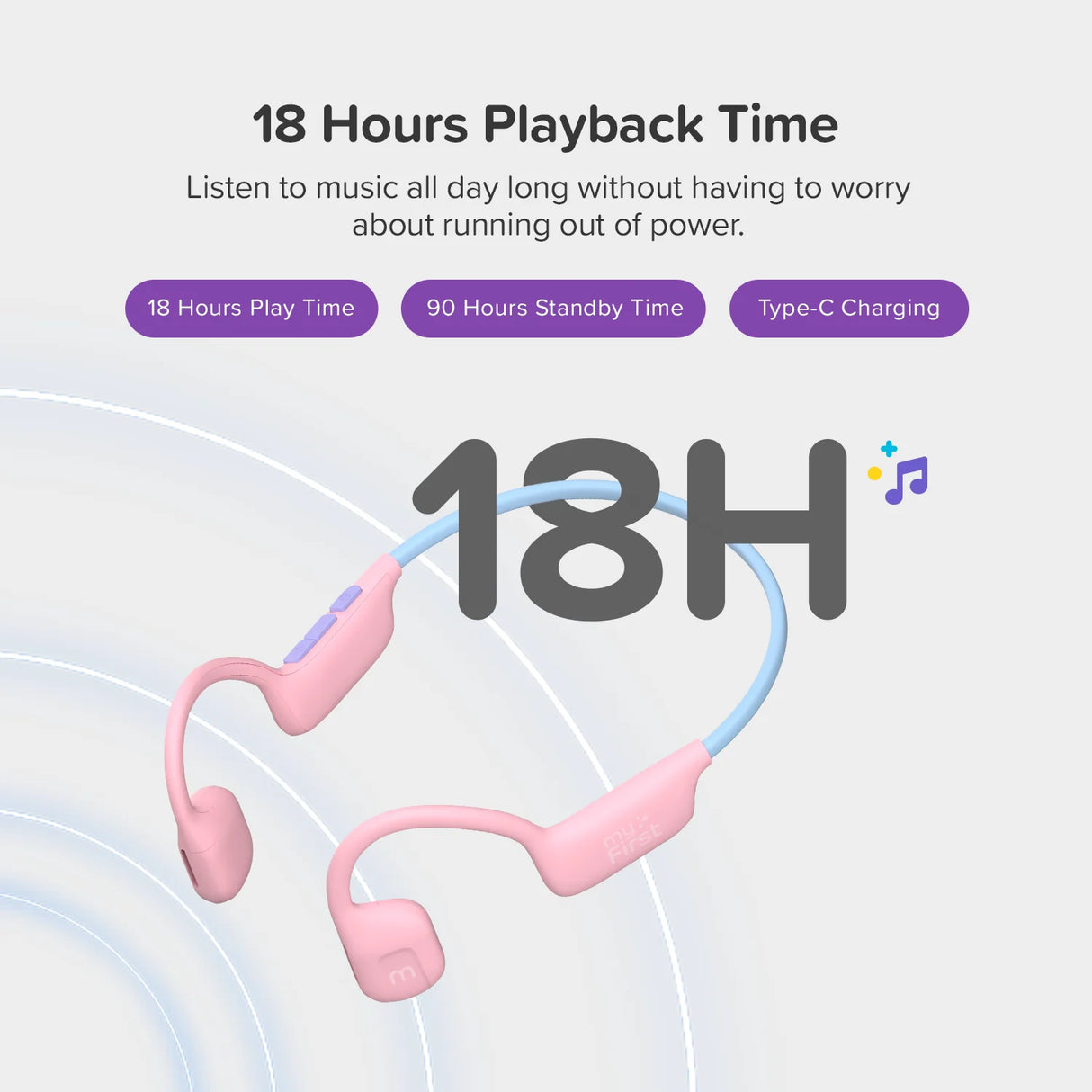 myFirst Headphones AirWaves Pink