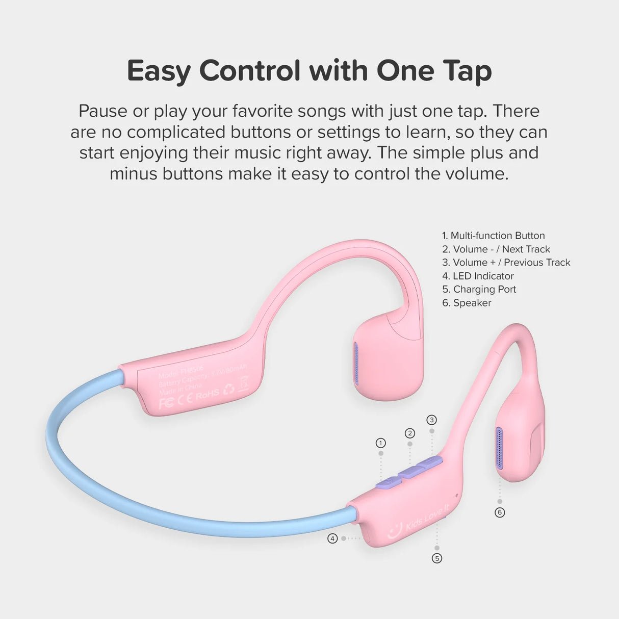 myFirst Headphones AirWaves Pink