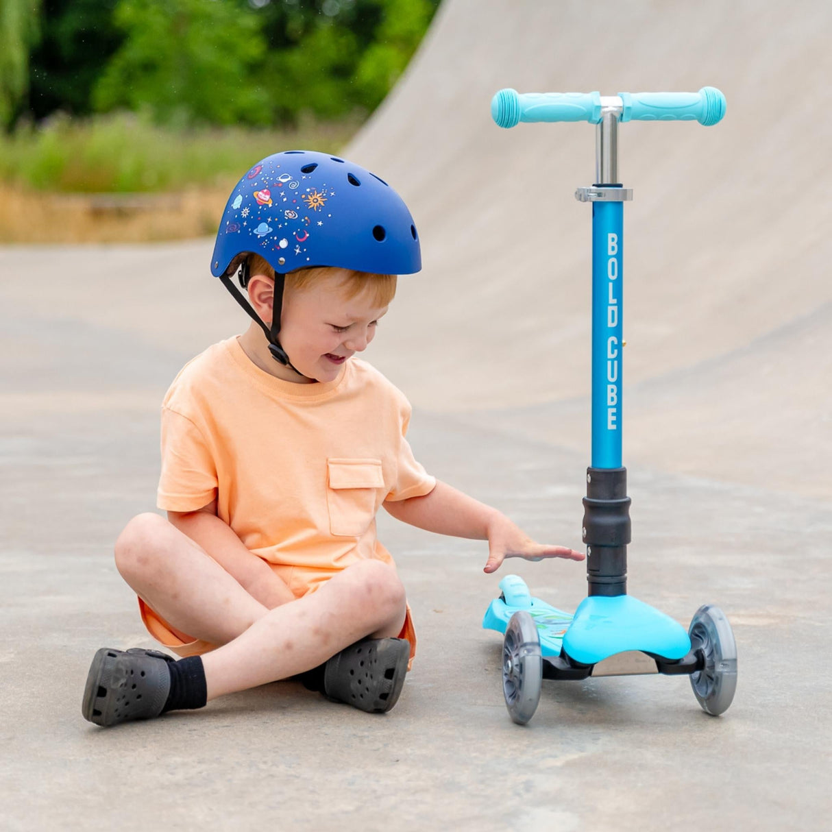 Galaxy Sky Blue - Kids Helmet