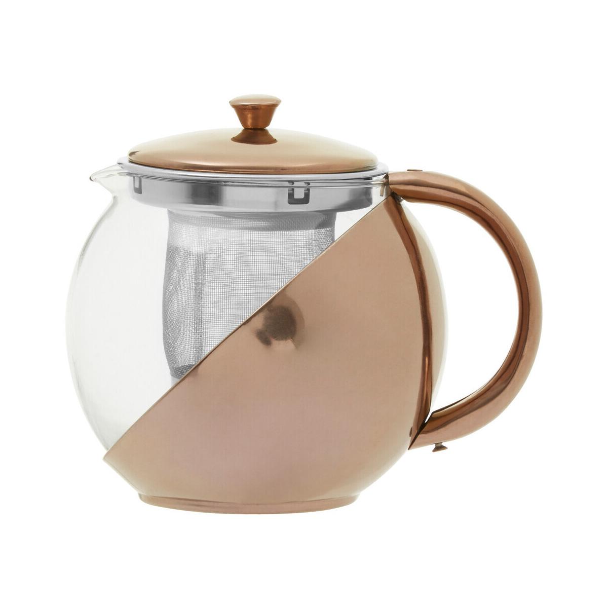 Stainless Steel Teapot With Copper Finished Infuser
