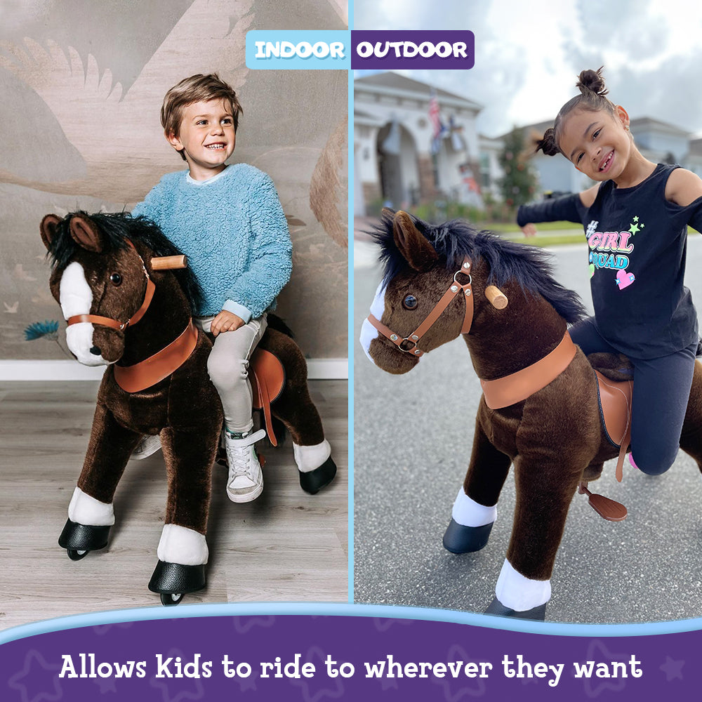 Riding Horse Toy Age 4-8 Chocolate(UK&EU in Stock)