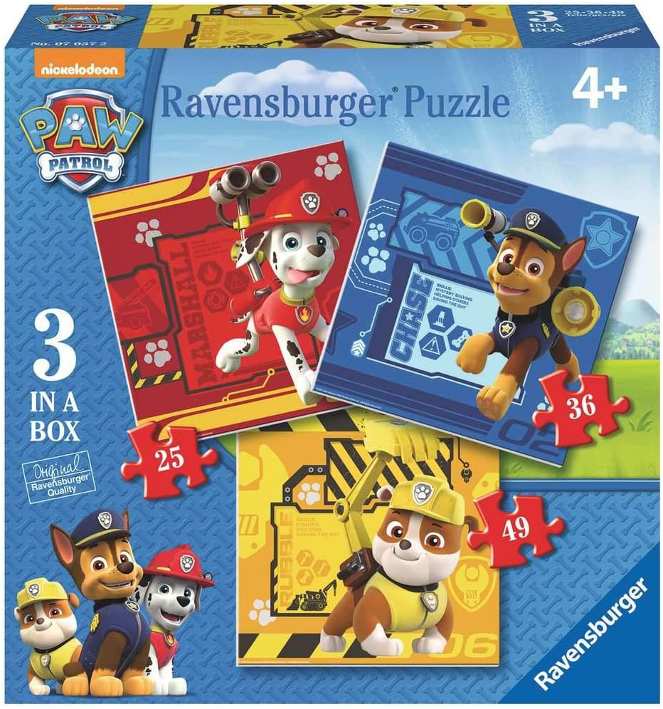 Paw Patrol 3 - 1 Puzzle (25, 36 and 54 Pieces)