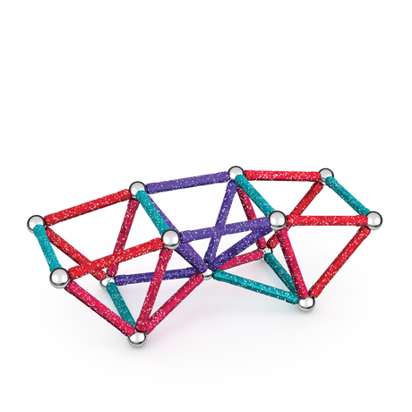 Geomag Glitter Recycled 60 Pieces Set