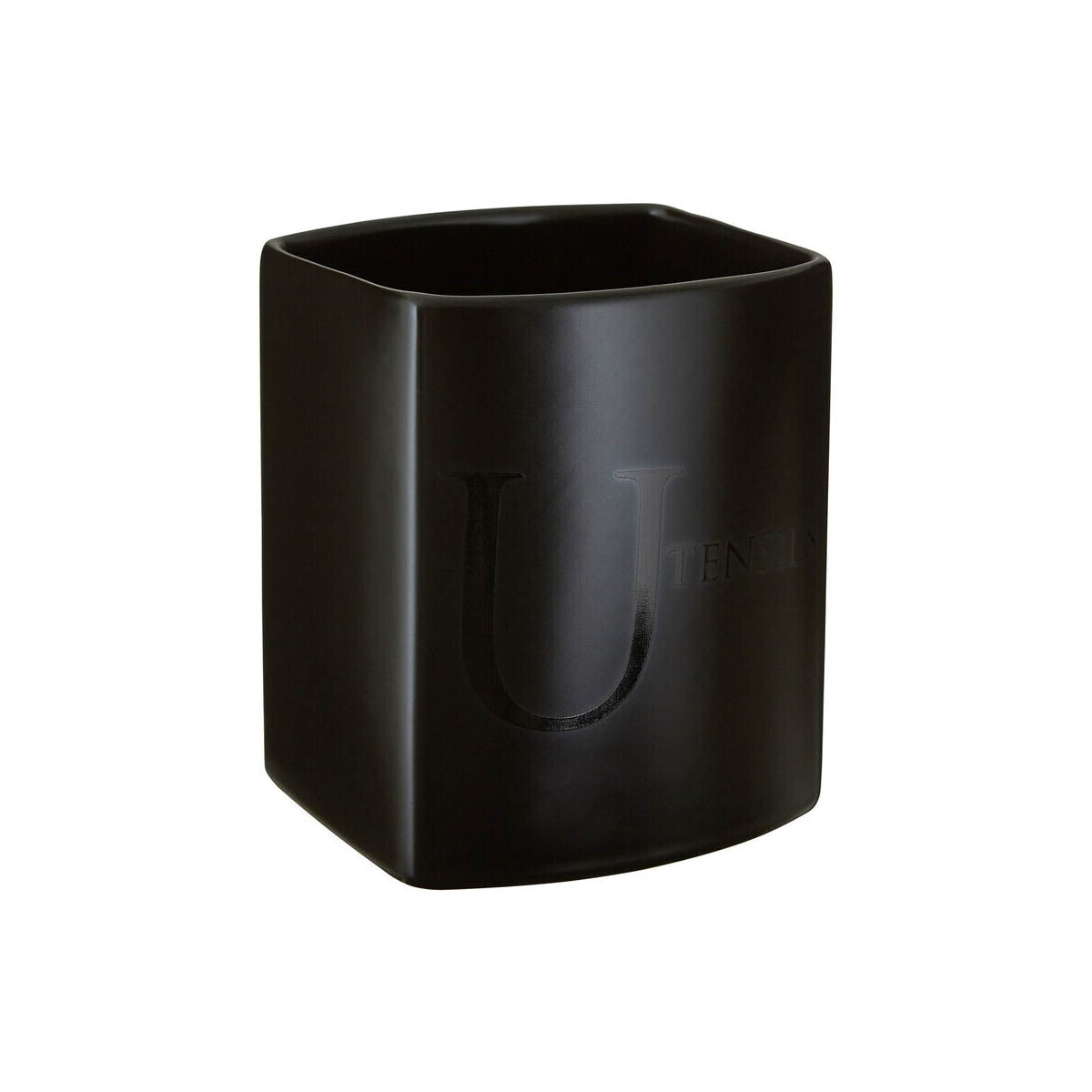 Black Text Utensil Holder