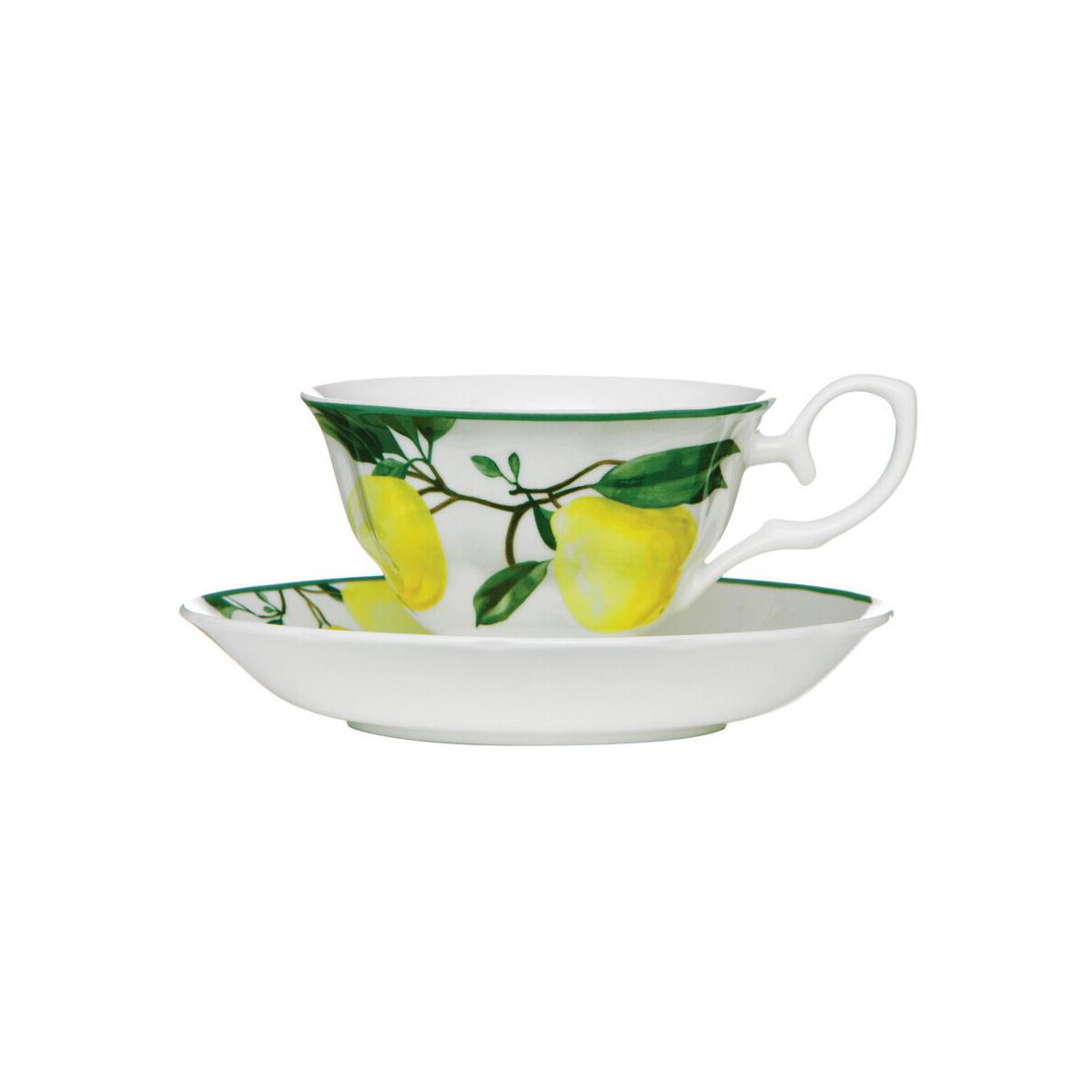 Orchard Fruits Lemon Tree Cup And Saucer